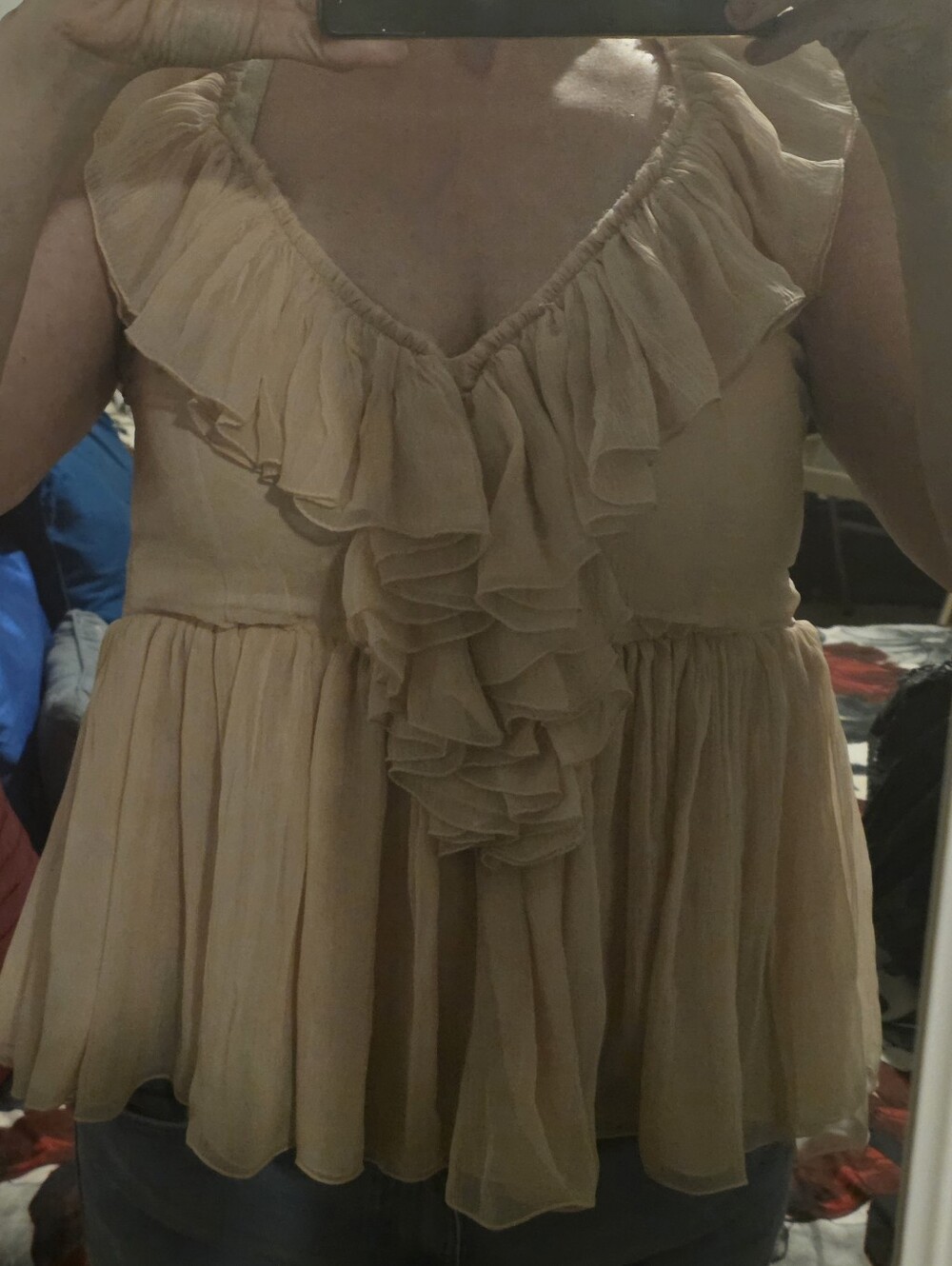 Free People Blush Ruffle Tank Top - Picture 7 of 9